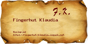 Fingerhut Klaudia névjegykártya